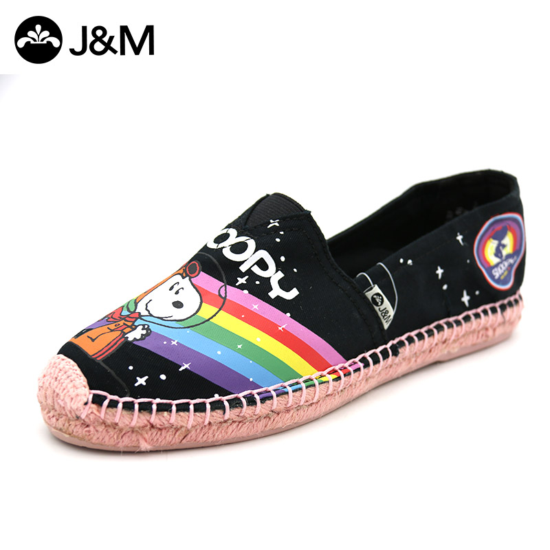 jm春夏新款草编一脚蹬渔夫鞋女鞋