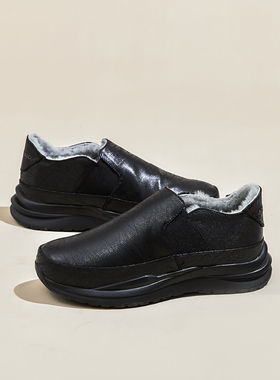 J&M快乐玛丽雪地靴男厚底增高加厚加绒保暖户外棉鞋毛毛鞋03056M