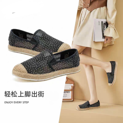 玛丽女鞋2024春夏新款渔夫鞋一脚蹬懒人鞋平底单鞋玛丽珍女鞋