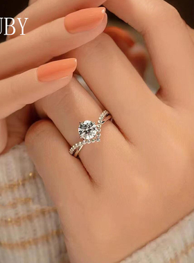 PT950为爱加冕皇冠铂金戒指轻奢送老婆女友结婚纪念礼物情侣戒指