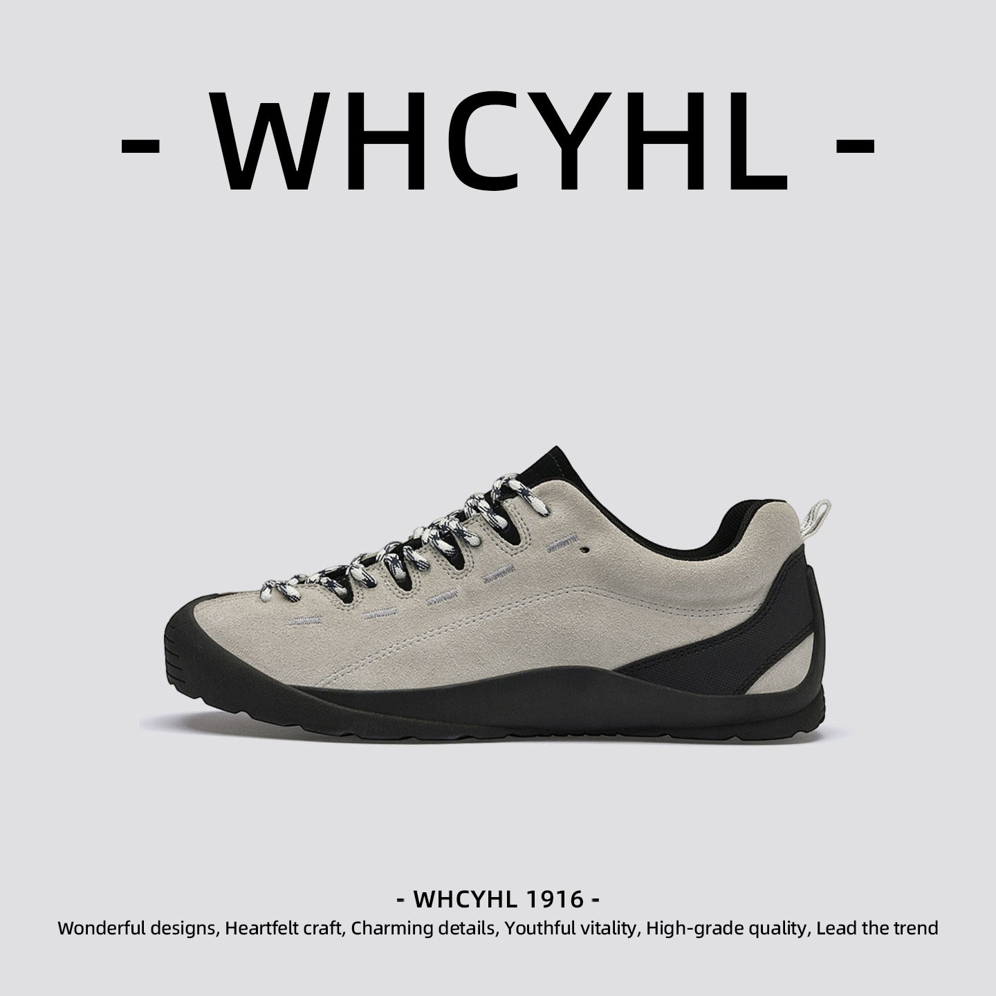 【轻奢潮牌】WHCYHL男鞋春季休闲鞋户外山系耐磨徒步鞋登山运动鞋,流行男鞋,时尚休闲鞋,淘宝优惠券,粉丝福利购,淘宝优惠卷