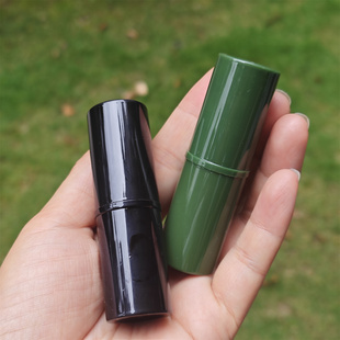 大容量青草膏分装管光面纯色绿色唇膏空管黑色唇膏分装管ABS漆面
