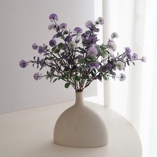 假花仿真花摆设餐桌花陶瓷花瓶摆件仿生花装饰塑料插花束客厅干花