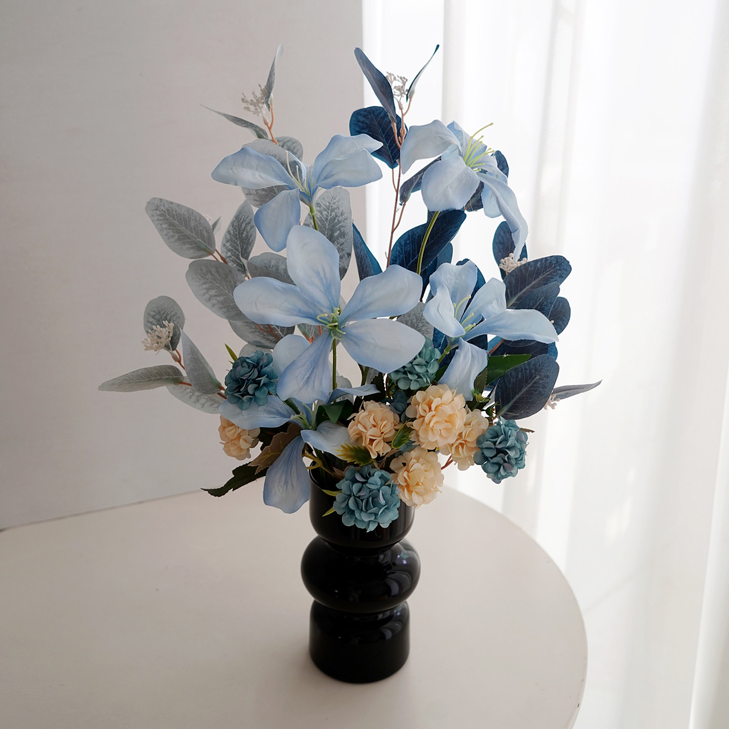 百合仿真花高级感逼真绿植假花摆件家居客厅餐桌电视柜装饰品摆设