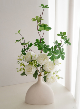 ins牡丹花仿真花花束摆件装饰绢花摆设假花拍照道具花艺绿植插花