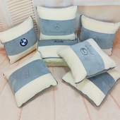 汽车抱枕被子两用车内车上夏凉被刺绣车标靠垫被水晶绒空调被靠枕