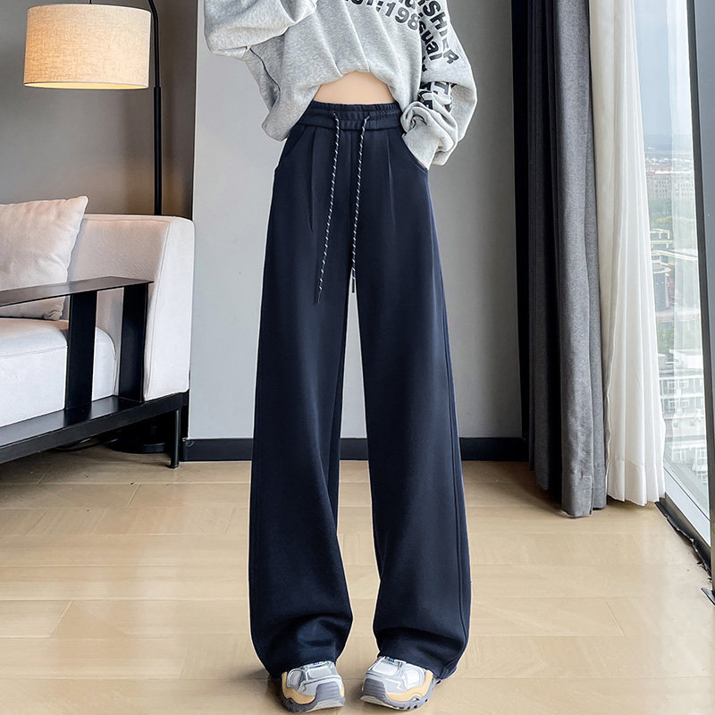 少女学生加长版直筒运动裤秋冬新款休闲加绒高中生初中生阔腿卫裤,女装/女士精品,卫裤,淘宝优惠券,粉丝福利购,淘宝优惠卷