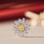 新款 大衣磁铁扣配饰 雏菊锆石胸针女轻奢小众设计感高级胸花时尚