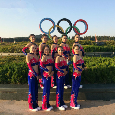 健美操服装竞技体操学生团有氧操