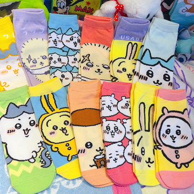 出口日本新品可爱自嘲熊chiikawa小八吉伊卡哇短筒袜女袜女士袜子