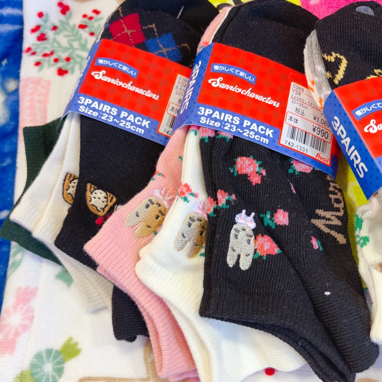 出口日单贝克鸭美乐蒂hellokitty库洛米一包5双