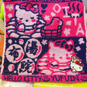 出口可爱方巾hellokitty纯棉小毛巾手帕擦脸巾卡通可爱
