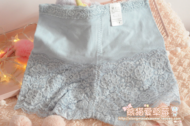 出口日本中高腰纯棉女士内裤纯棉蕾丝舒适内裤日单安全裤四角裤