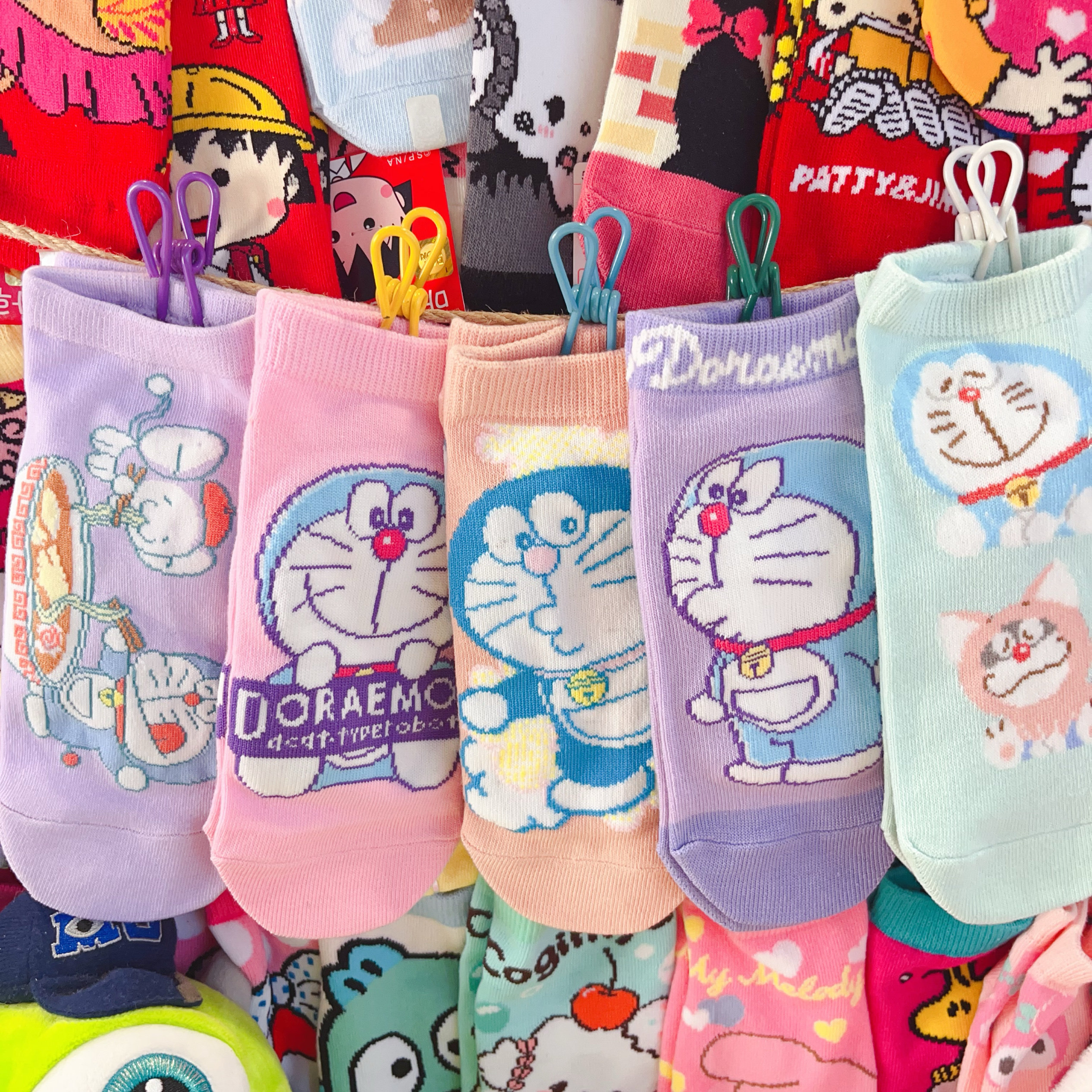 日本卡通袜机器猫a可爱棉少女女