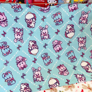 出口日本可爱中古昭和复古小兔子swimmer毛巾纯棉吸水毛巾面巾