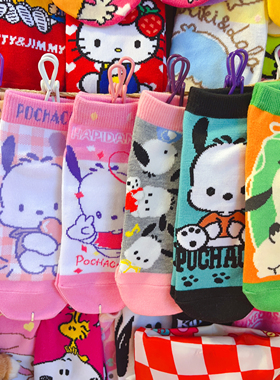 日系新品袜子帕恰狗 pc狗 短袜可爱女袜低帮袜卡通袜可爱学生袜