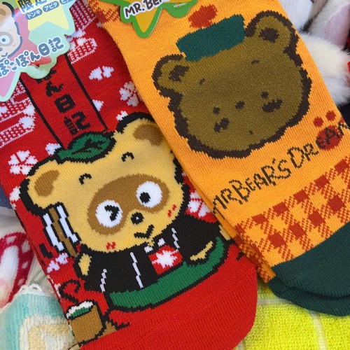 出口春夏新品做梦熊Mr.Bear's Dream|浣熊日记pokopon短筒袜女袜