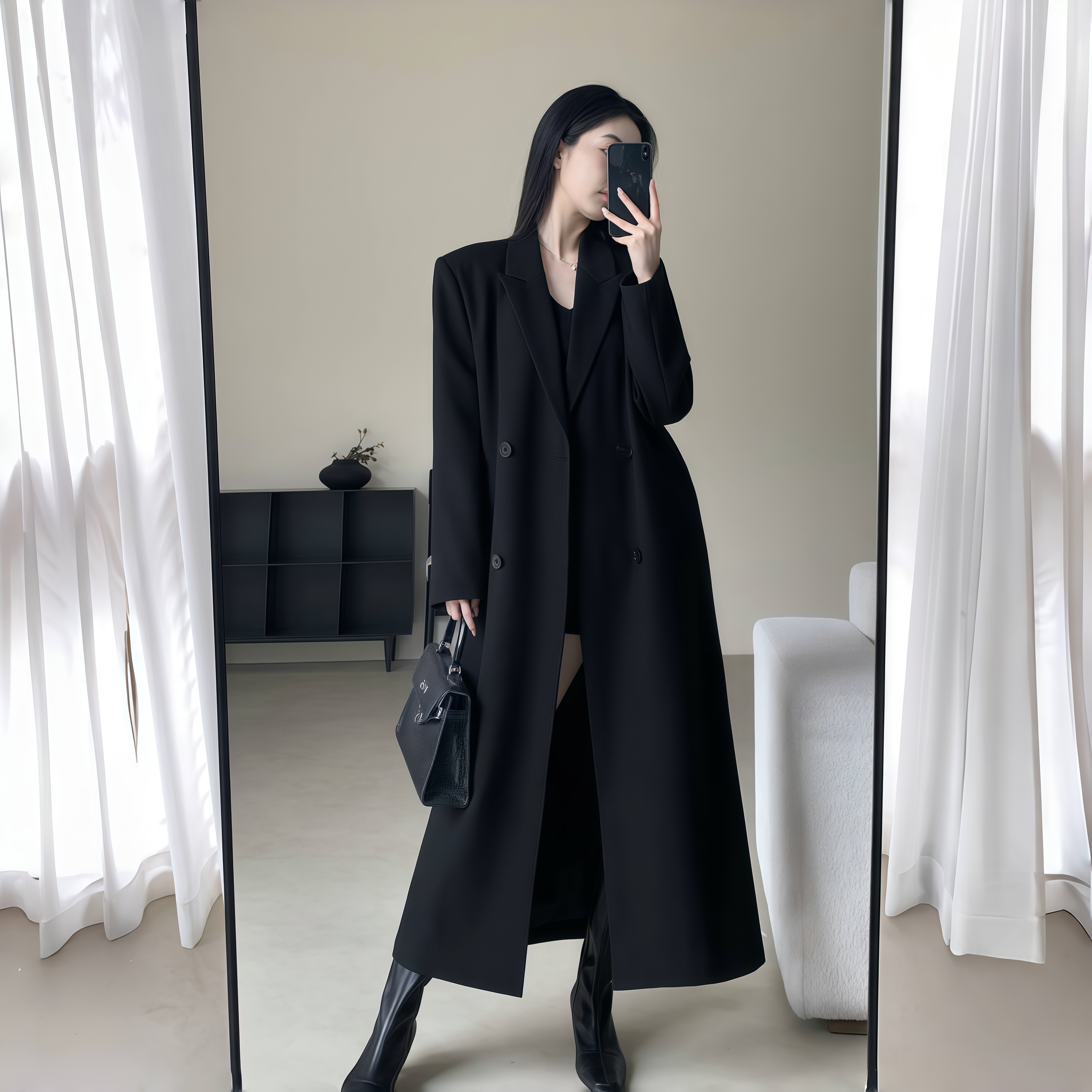 风衣外套女2025新款中长款过膝