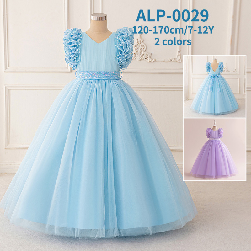 亚马逊新款婚礼网纱蓬蓬花童裙女