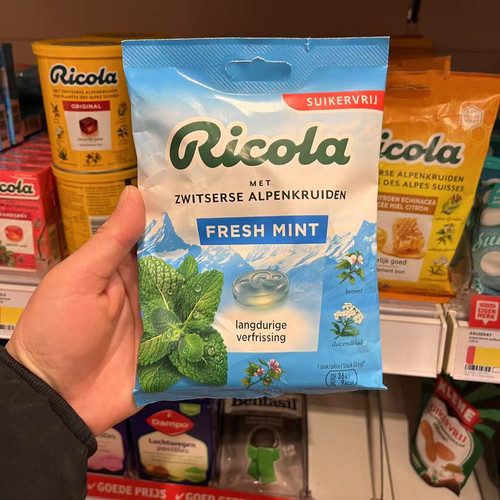 现货ricola利口乐瑞士无糖薄荷糖
