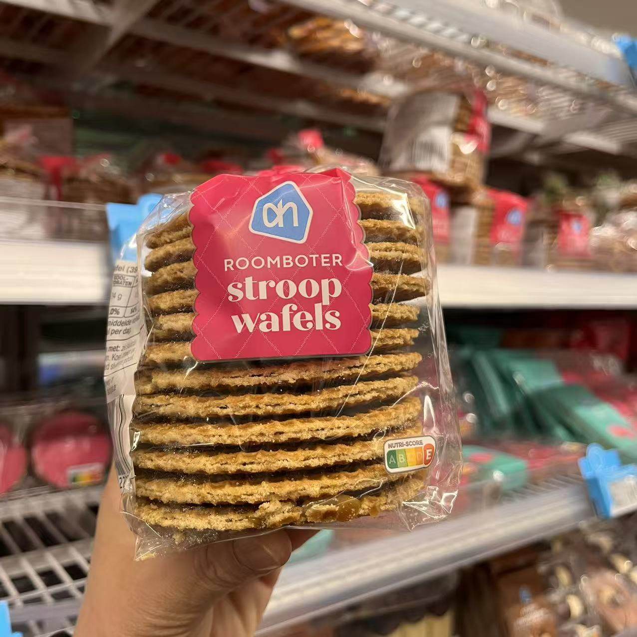 荷兰进口AH蜂蜜焦糖华夫饼干jaden张思捷同款休闲零食拉丝夹心