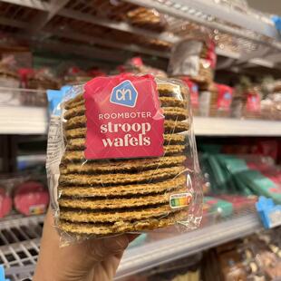 现荷兰进口AH蜂蜜焦糖华夫饼干jaden张思捷同款休闲零食拉丝夹心