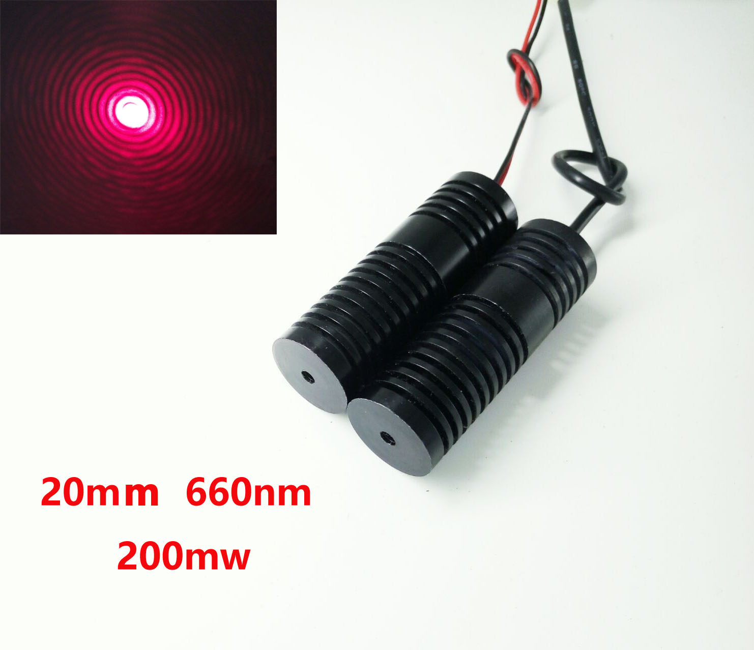 660nm200mw红光点状激光模组，远距离定位，舞台等展示激光器