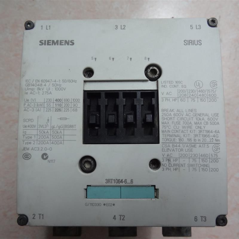 议价询价原装拆机西门子交流接触器 3RT1064-6AP36 线圈电压220V
