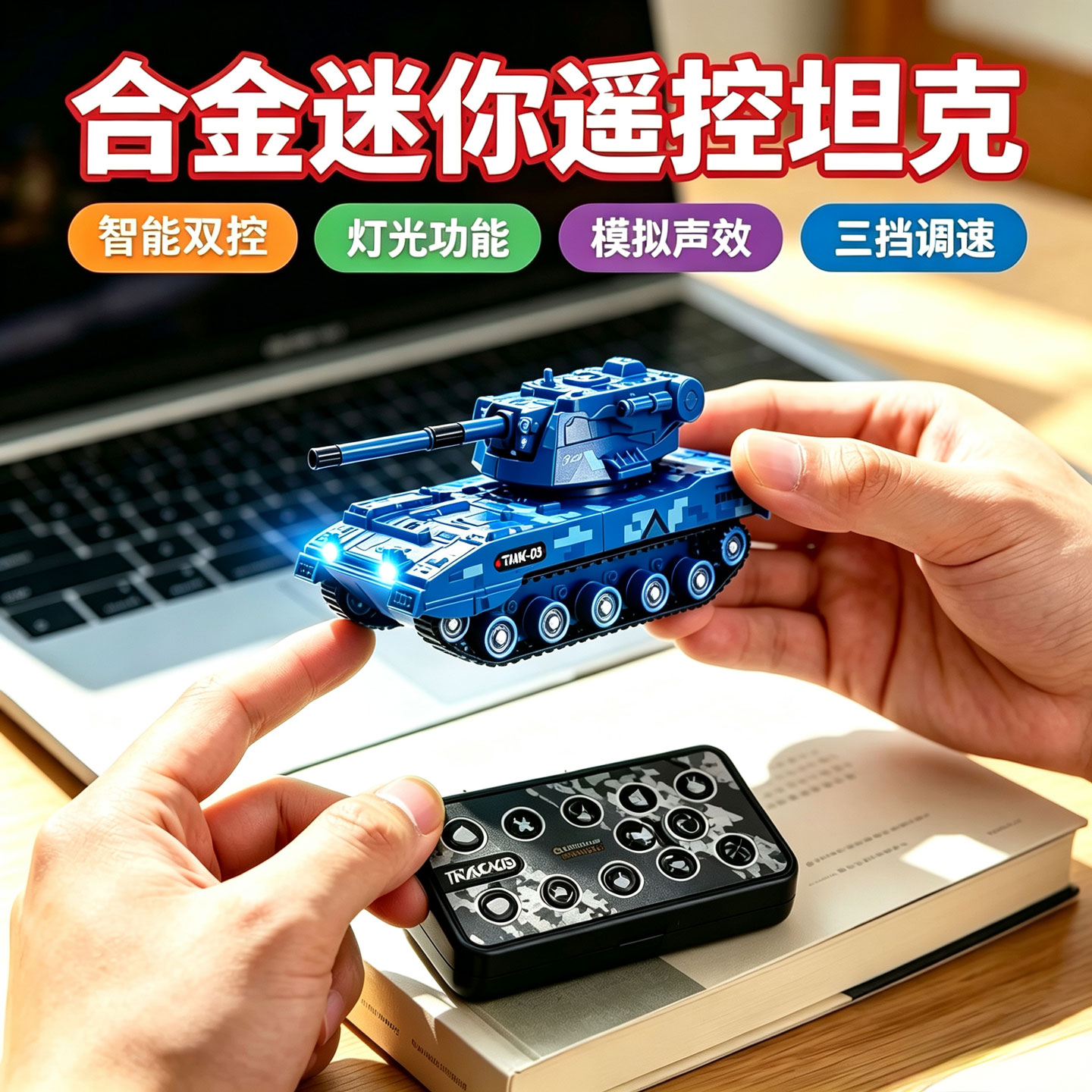 儿童合金遥控小坦克玩具履带式图片