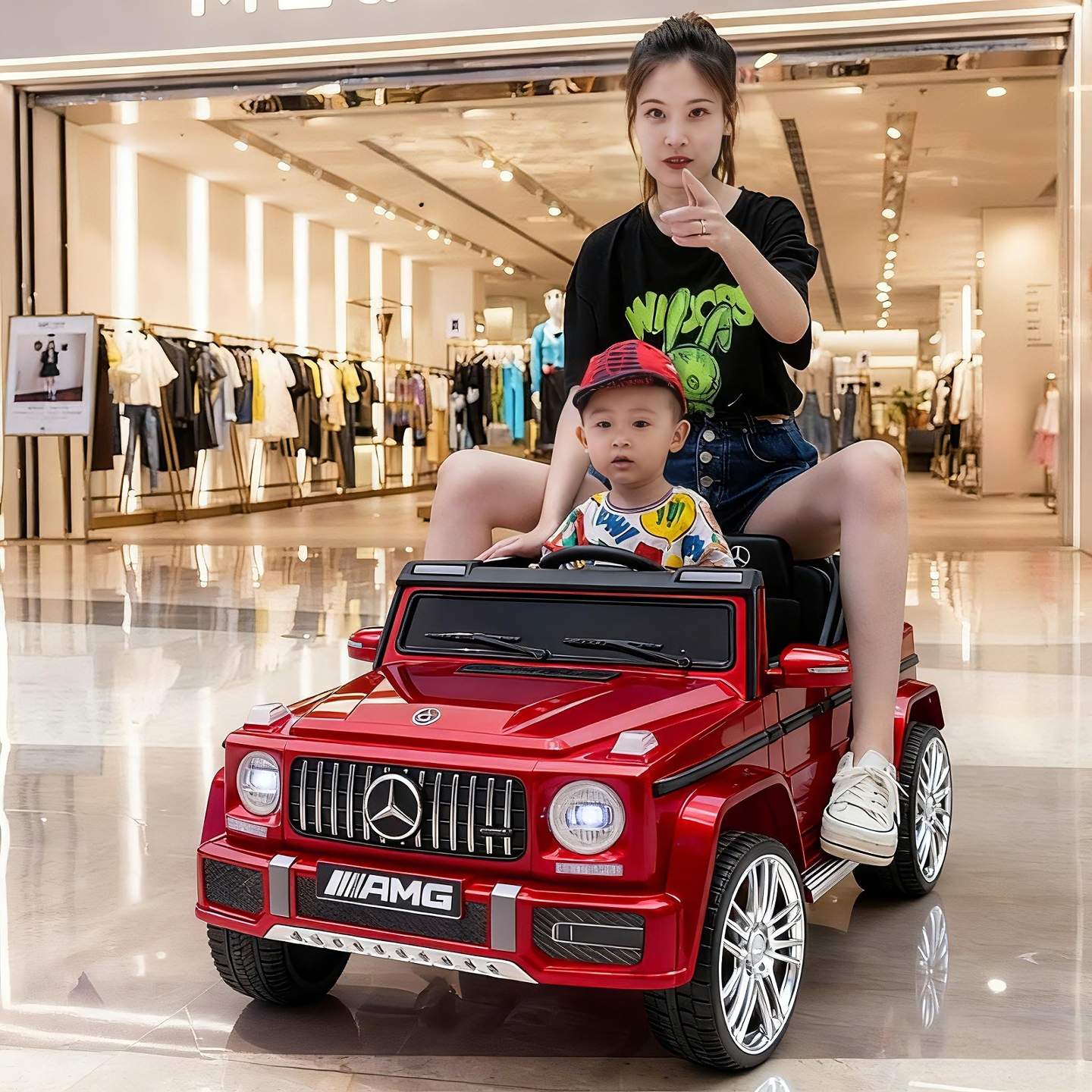 奔驰大g儿童电动车四轮周岁礼物宝宝玩具车小孩可坐大人遥控汽车