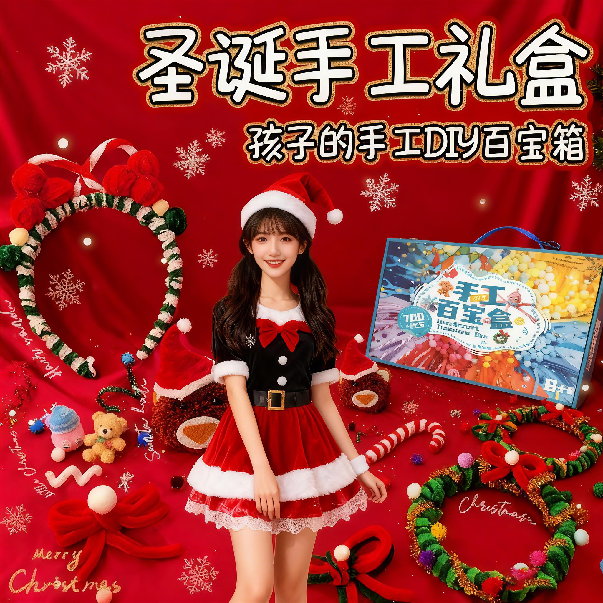 2025火爆玩具圣诞节礼物手工diy女孩子儿童玩具生日女童喜欢益智3