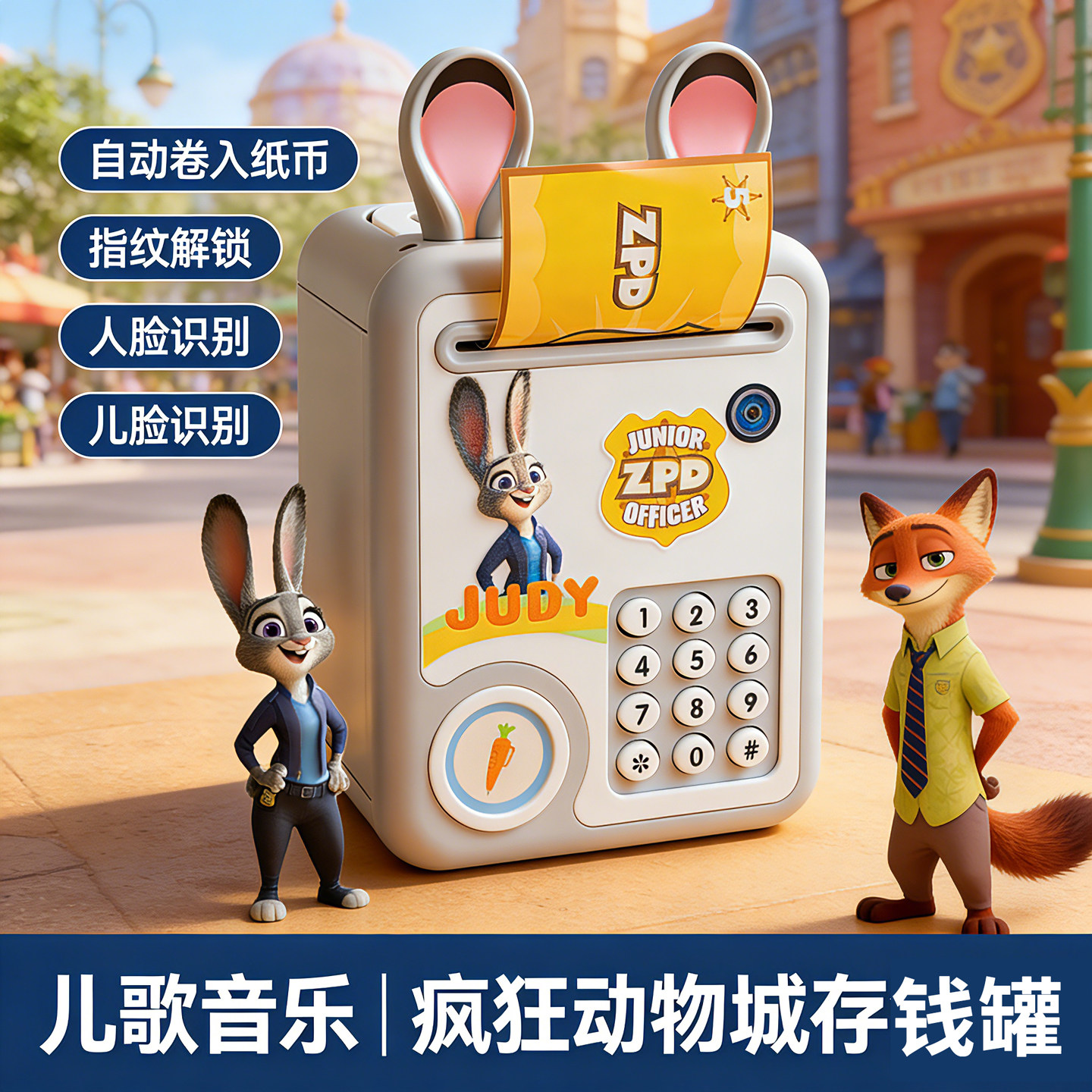 2026新款存钱罐疯狂动物城2朱迪尼克只进不出男孩储蓄罐新年礼物5,节庆用品/礼品,储蓄罐,淘宝优惠券,粉丝福利购,淘宝优惠卷