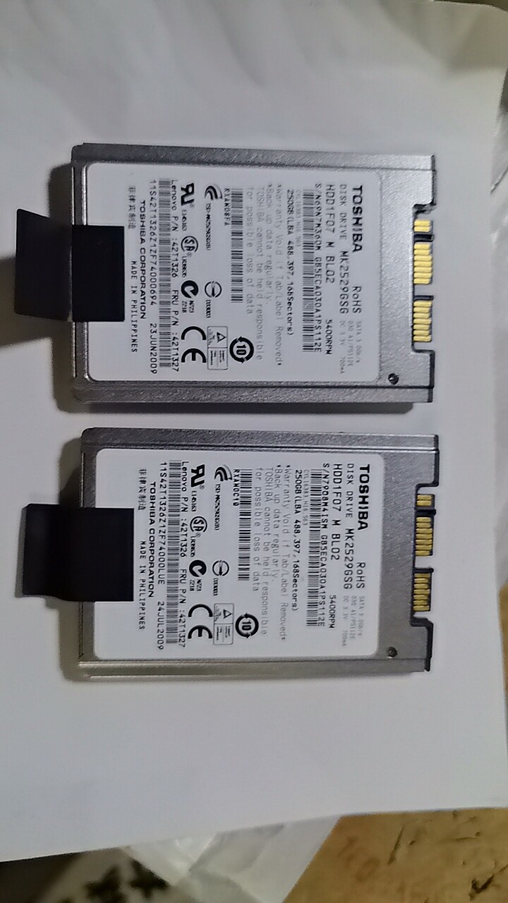1.8寸 sata 250G 串口硬盘