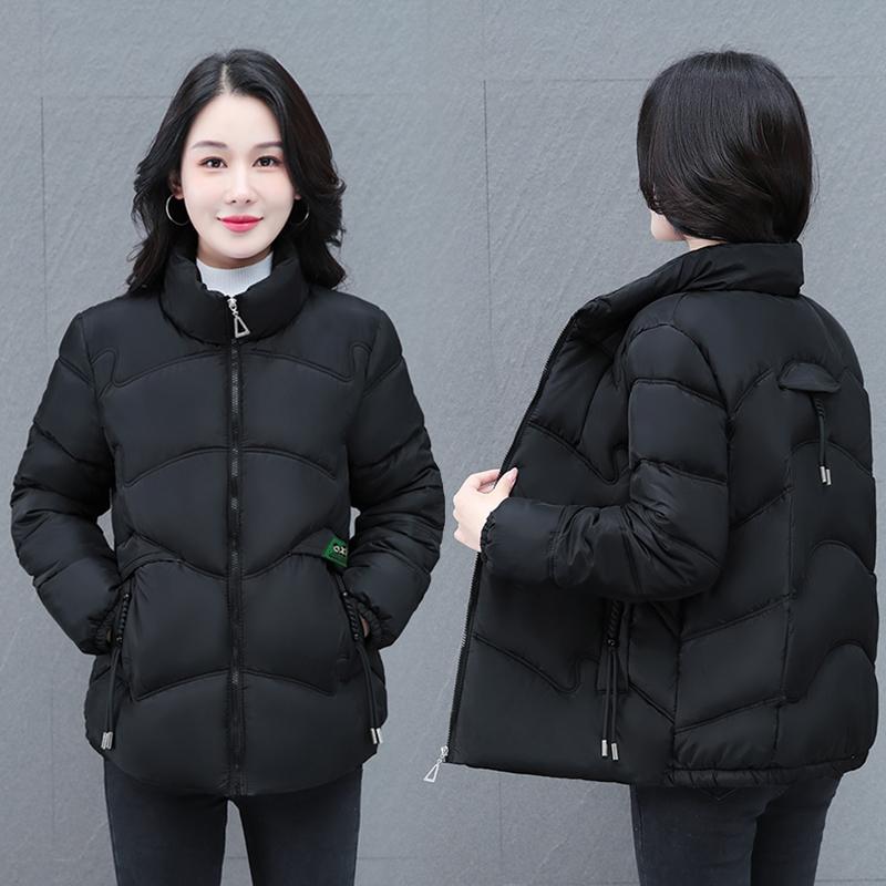 羽绒棉衣棉服女短款韩版修身显瘦冬季妈妈纯色外套棉袄2025新款,女装棉衣/棉服,燕颉服饰