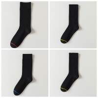 Black leather shoes, socks, men's long socks, spring and autumn breathable mid-calf suit, business long calf formal wear, cotton socks, British high waist thumbnail 8