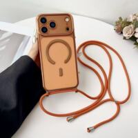 Suitable for iPhone18pro phone case, magnetic wireless charging, new crossbody 16pro lanyard, wrist lanyard, Air phone case 16e, Apple 13, niche high-end feel 12, personality 11, trendy 13 Pro Max thumbnail 3
