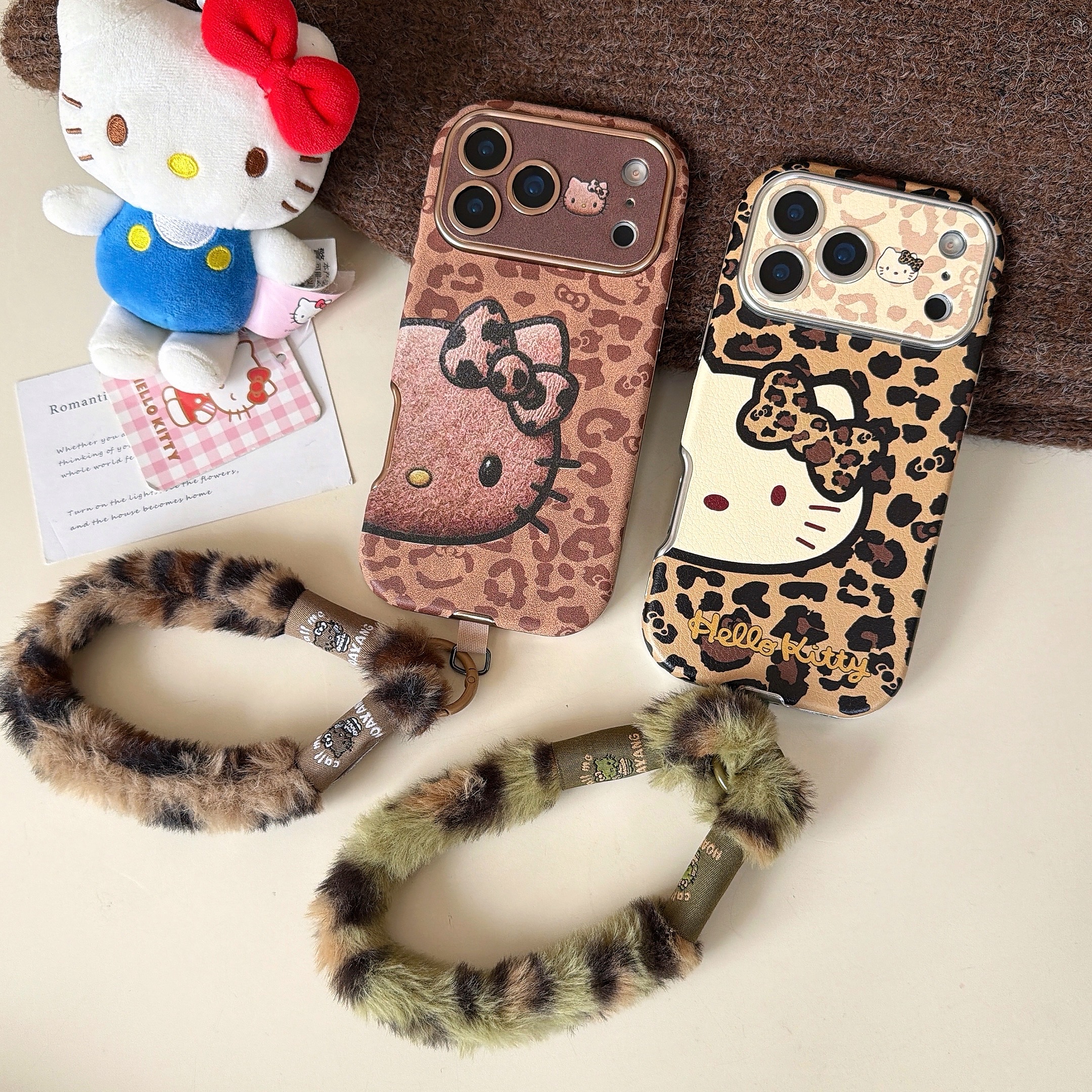 复古棕豹纹大脸KTins17pro手机壳