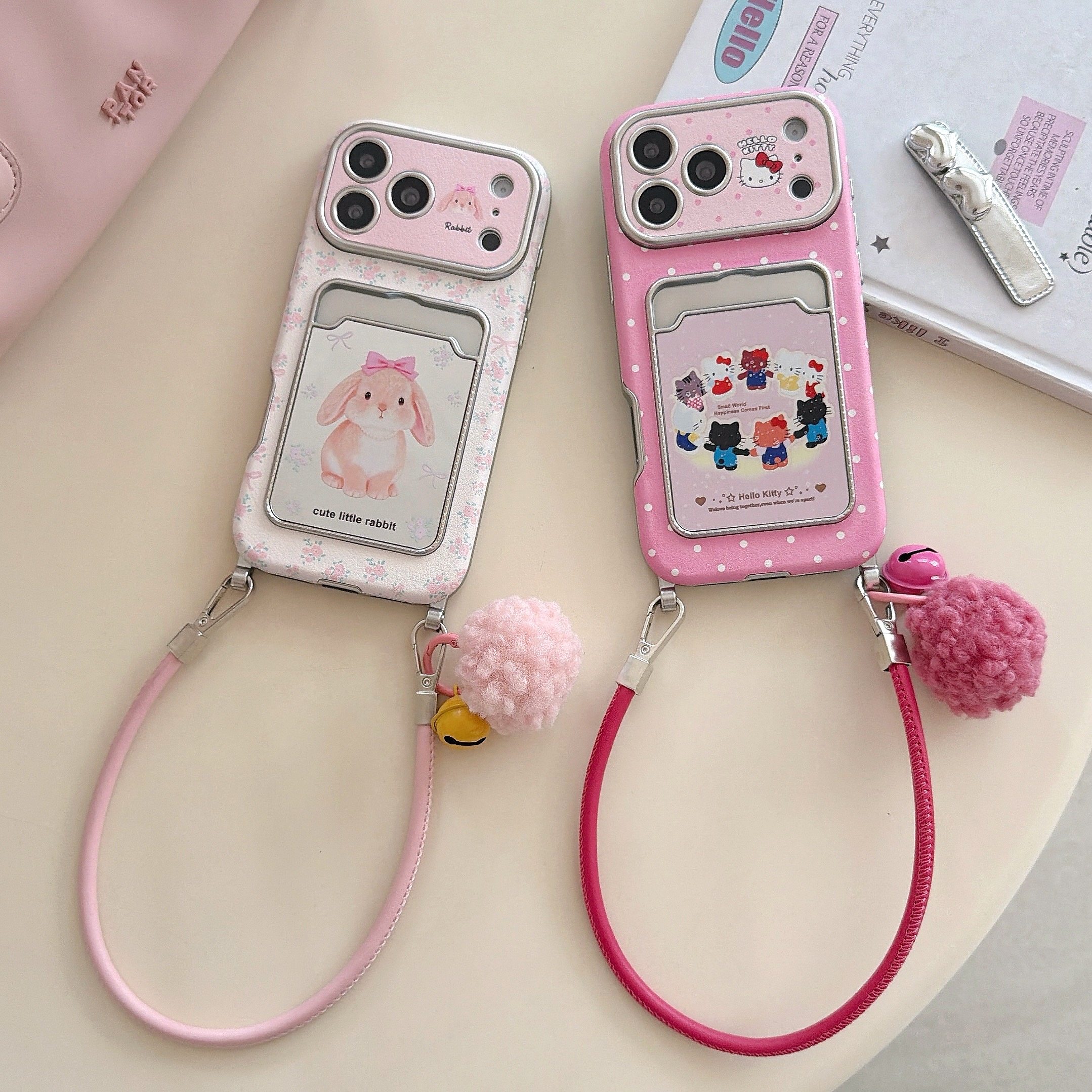 日韩粉色卡通猫咪卡包适用苹果17promax手机壳iphone17新款15pro女款14大视窗皮纹防摔13全包防摔保护套挂绳,3C数码配件,手机保护套/壳,淘宝优惠券,粉丝福利购,淘宝优惠卷
