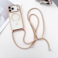 Suitable for iPhone18pro phone case, magnetic wireless charging, new crossbody 16pro lanyard, wrist lanyard, Air phone case 16e, Apple 13, niche high-end feel 12, personality 11, trendy 13 Pro Max thumbnail 8