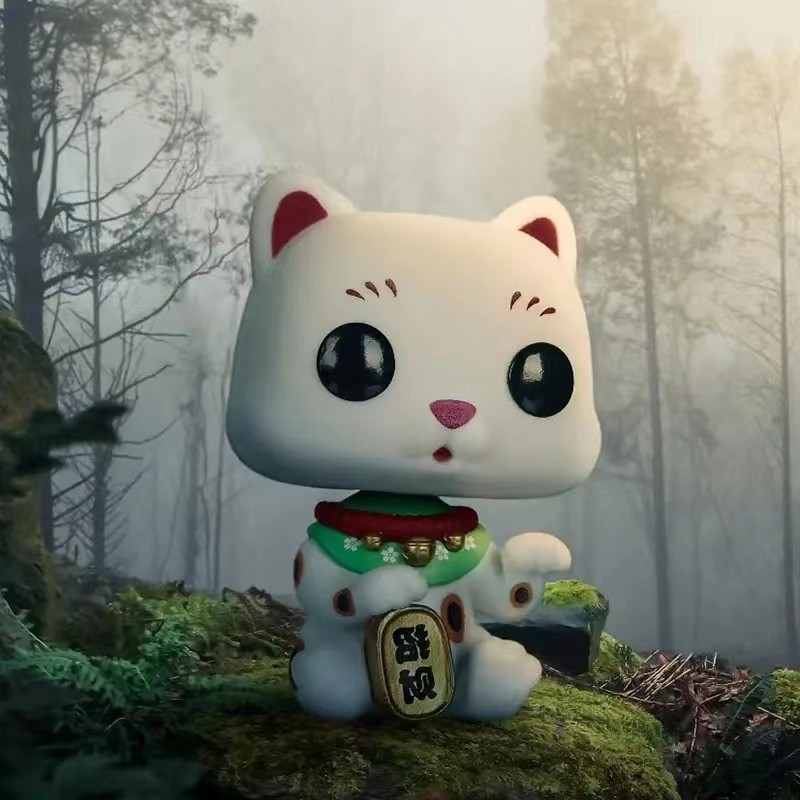 Funko Pop亚洲限定招财幸运猫植绒模型吉祥虎公仔玩具现货收藏PVC