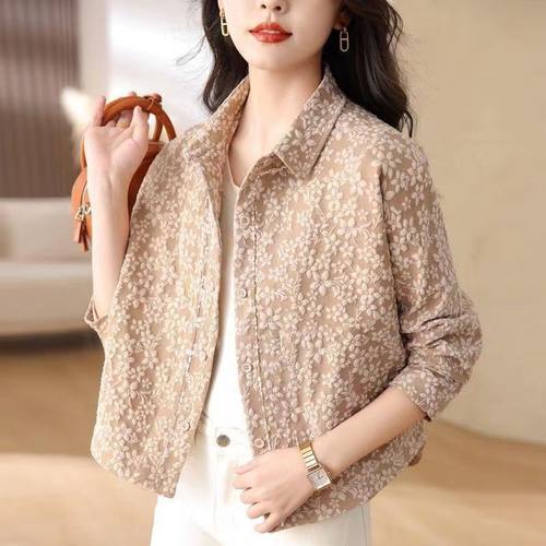 短外套女2025春秋韩版新款中年妈妈小个子休闲棒球服夹克开衫上衣