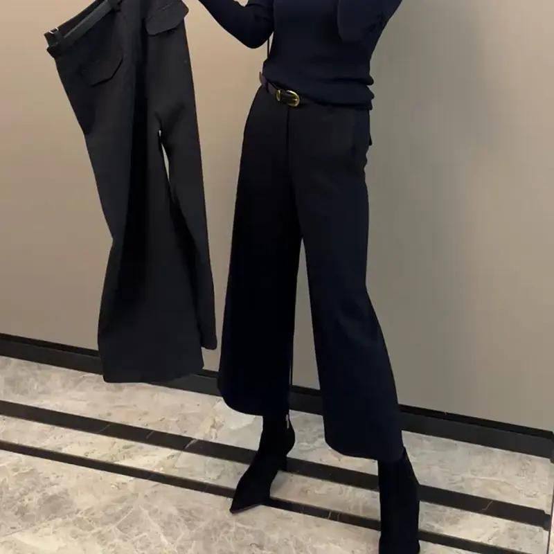 加绒九分毛呢阔腿裤女2025秋冬新款宽松高腰显瘦加厚西装直筒裤子,女装/女士精品,西装裤/正装裤,淘宝优惠券,粉丝福利购,淘宝优惠卷