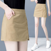 裙a字显瘦假两套裙裤 2025夏季 宽松显瘦短裤 女高腰阔腿裤 新款 韩版