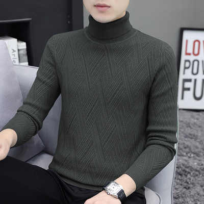 高领毛衣男款秋冬季2025新款加绒加厚保暖针织打底衫男士羊毛衫