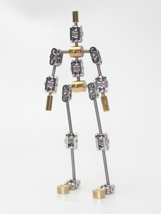 西帕动画SMA-28 28cm DIY定格动画男性人物骨架不锈钢骨骼