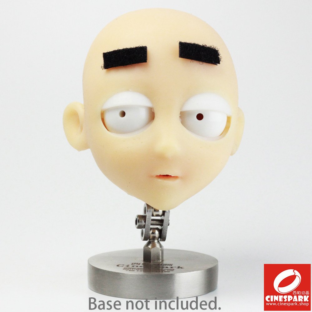 全国首款定格动画硅胶人头眼珠眼皮嘴巴眉毛可调节卡通人偶头部