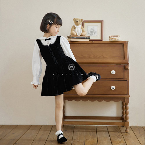 【捡漏直播】丝绒黑天鹅系列白衬衫+丝绒礼服裙+短裤