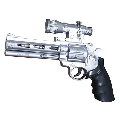 Музыкальный электрический легкий пистолет, револьвер, разноцветная игрушка, вибрация