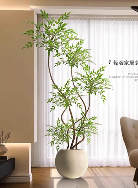 ins风造景仿真绿植室内盆栽落地客厅轻奢南天竹开业绿植设计师款