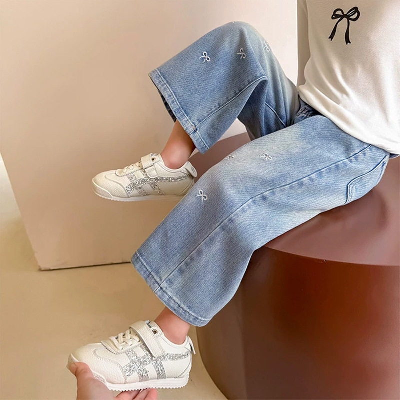 女童牛仔裤春秋新款 宝宝直筒阔腿裤 中小童宽松长裤子儿童休闲裤,童装/婴儿装/亲子装,儿童牛仔裤,淘宝优惠券,粉丝福利购,淘宝优惠卷